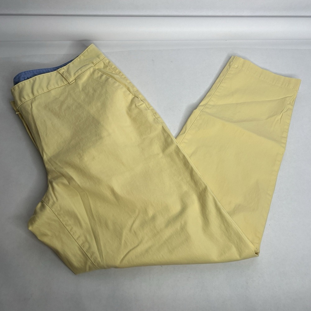 Talbots Womens 12 Light Yellow Weekend Chino Cotton Blend EUC Cottagecore Preppy